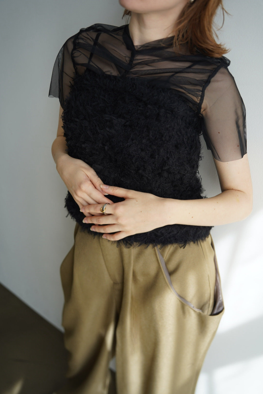 Tulle shirring Tshirts