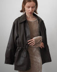 String leather jacket