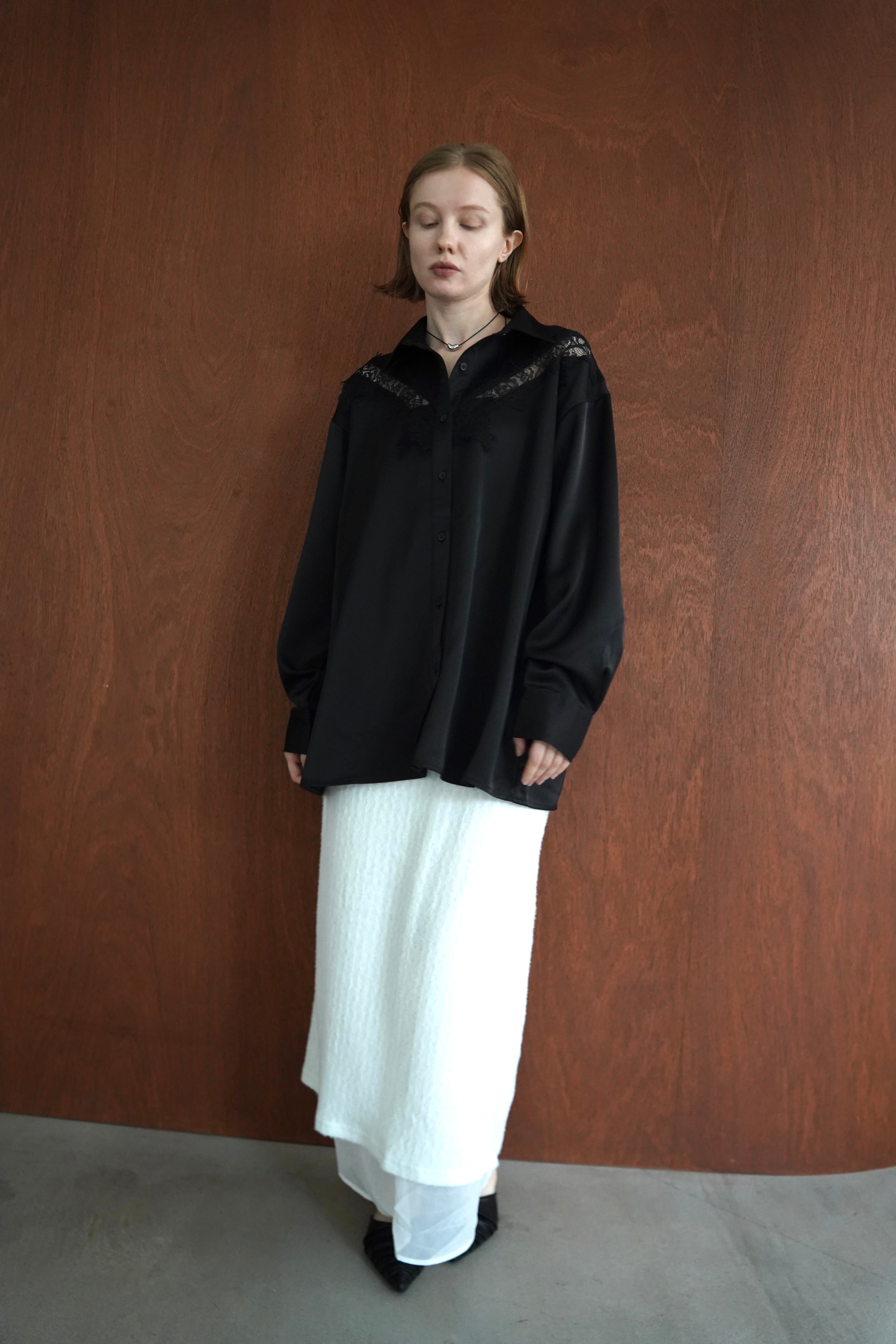 Satin race over shirt