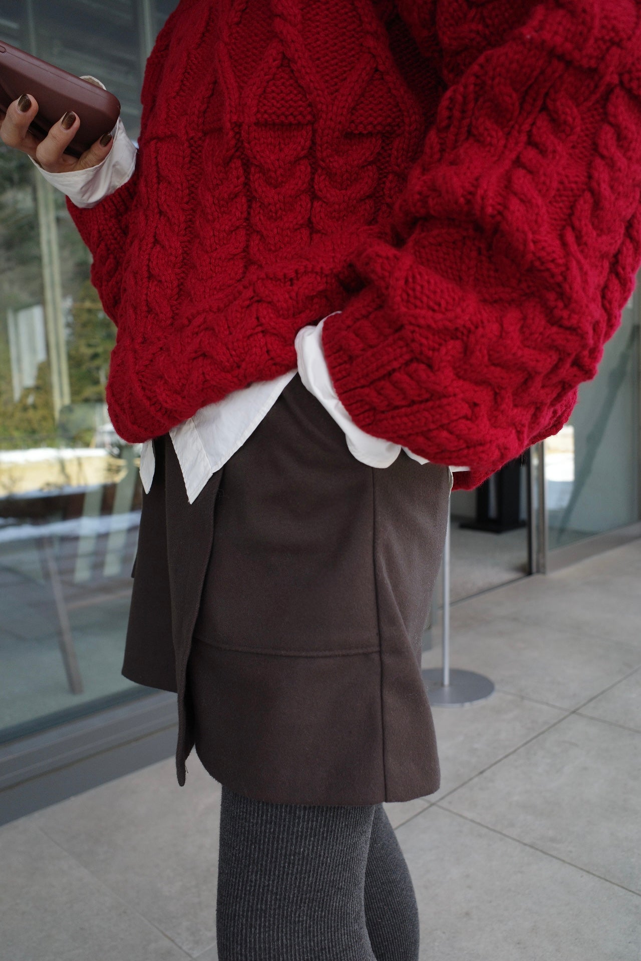 Pocket rap mini skirt