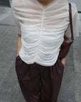 Tulle shirring Tshirts
