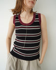 Bi-color boarder tank top
