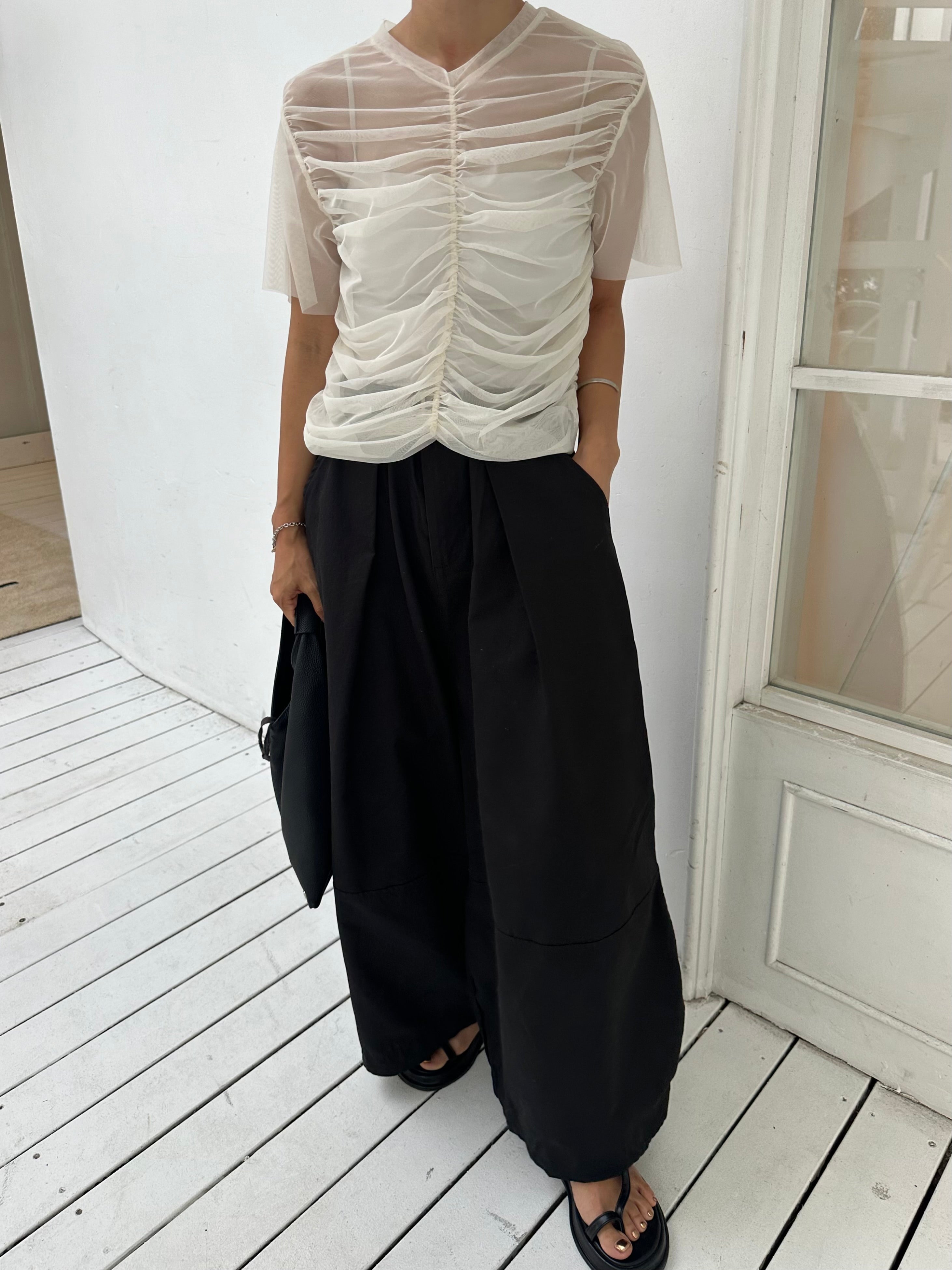Tulle shirring Tshirts