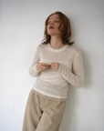 Layered see-through top