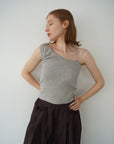 One shoulder lib top
