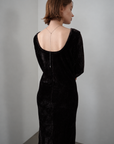Velours back open one-piece