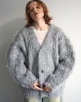 Shaggy mohair cardigan
