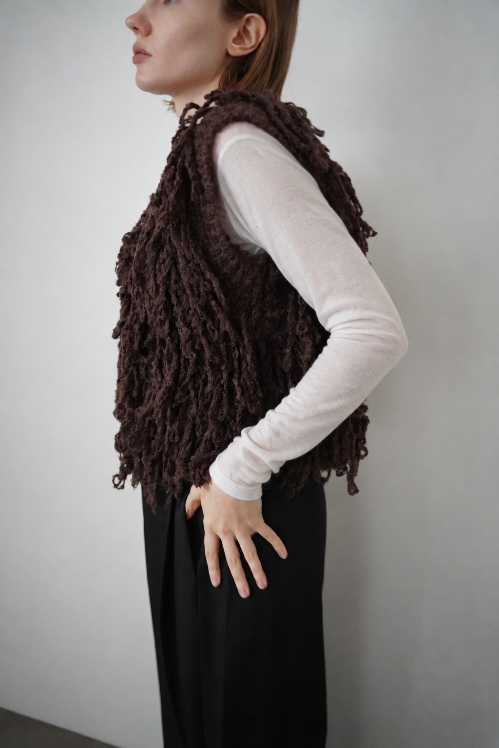 Boucle fringe vest