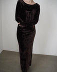 Velours back open one-piece