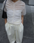 Tulle shirring Tshirts