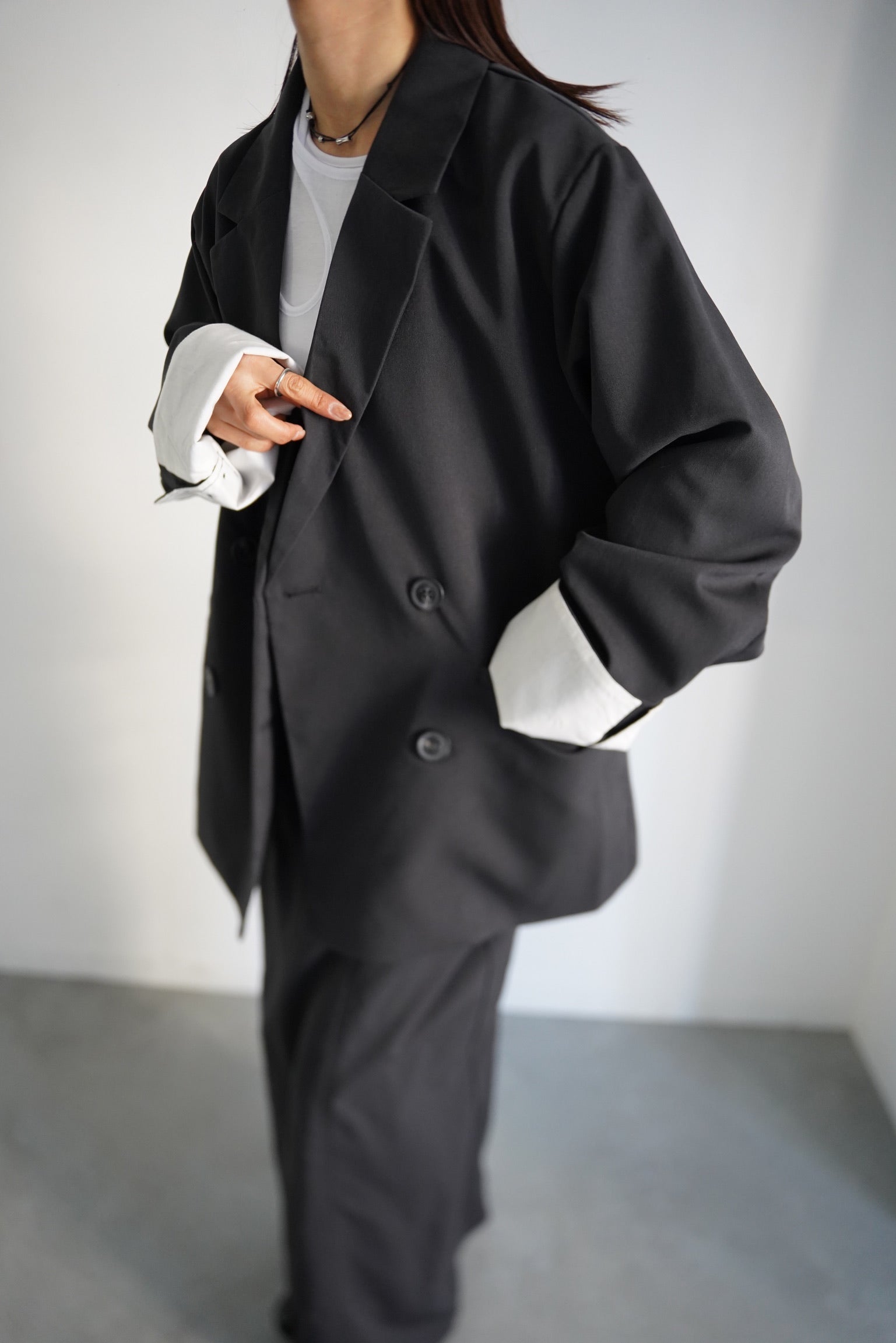 Turn up cuffs tailor jacket – WELINOA