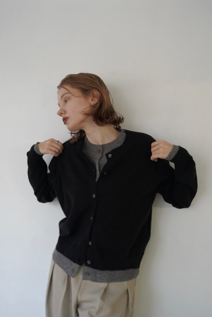 W layered cardigan