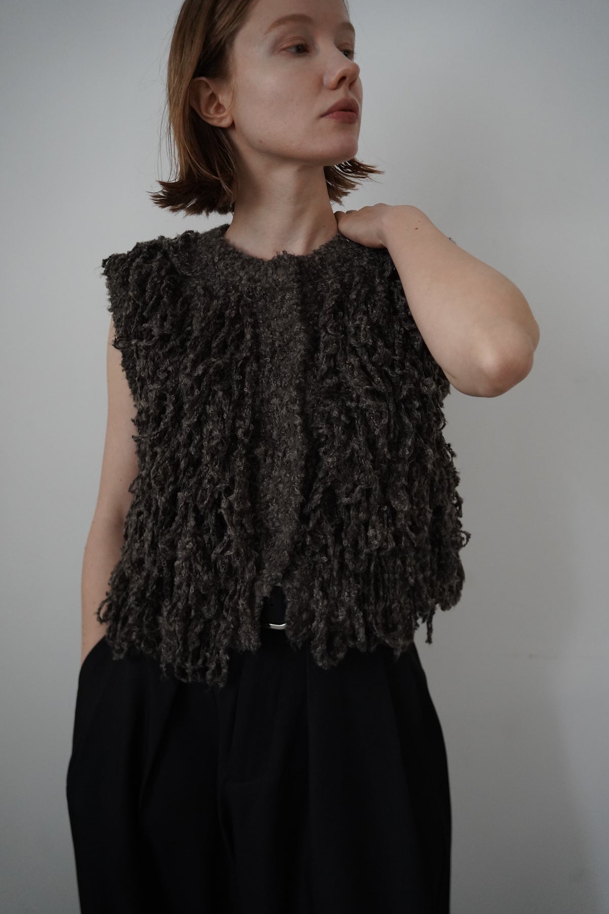 Boucle fringe vest