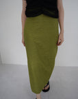 Jacquard slit skirt