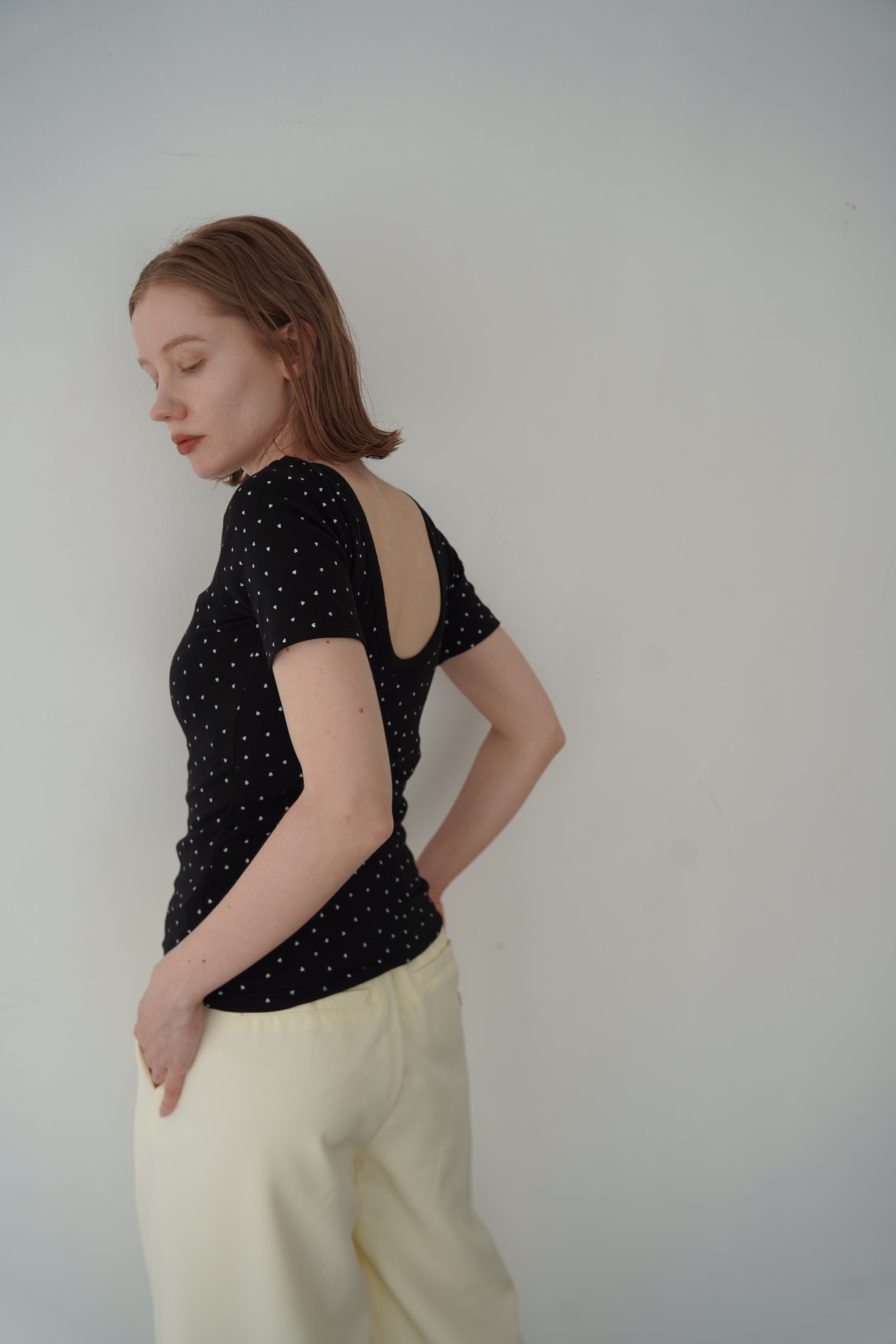 【6/5-発売】Heart dot back open T
