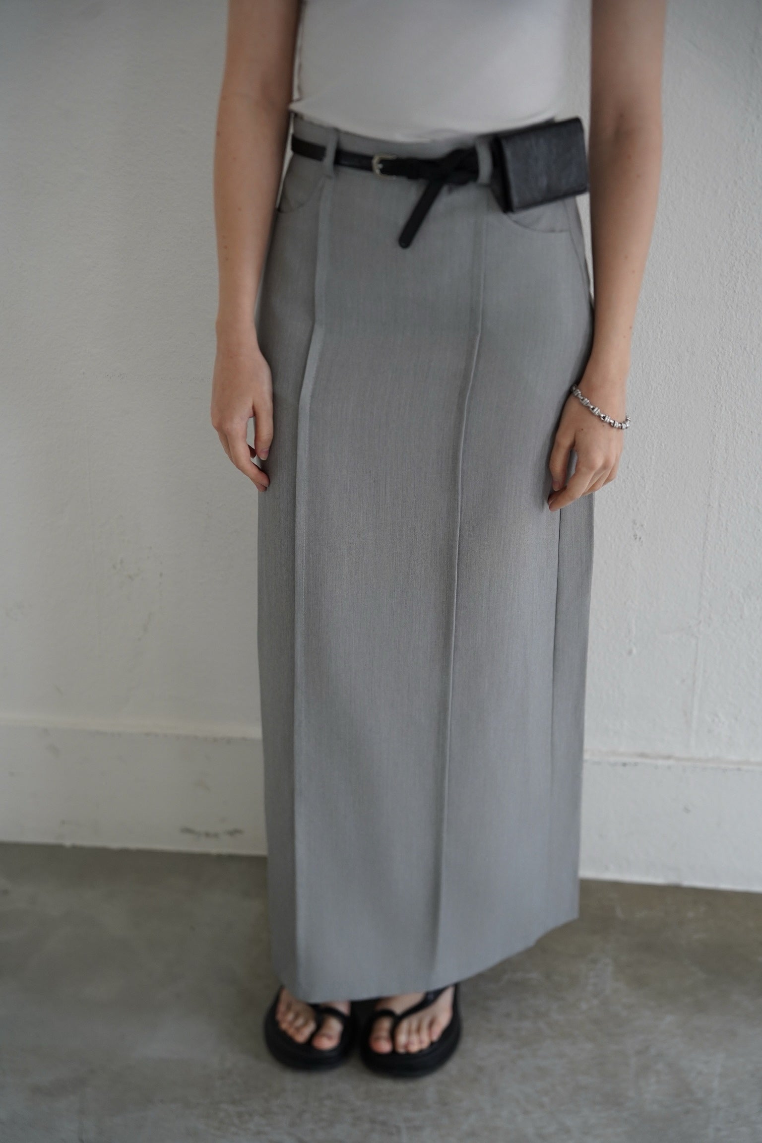 Switching  long skirt