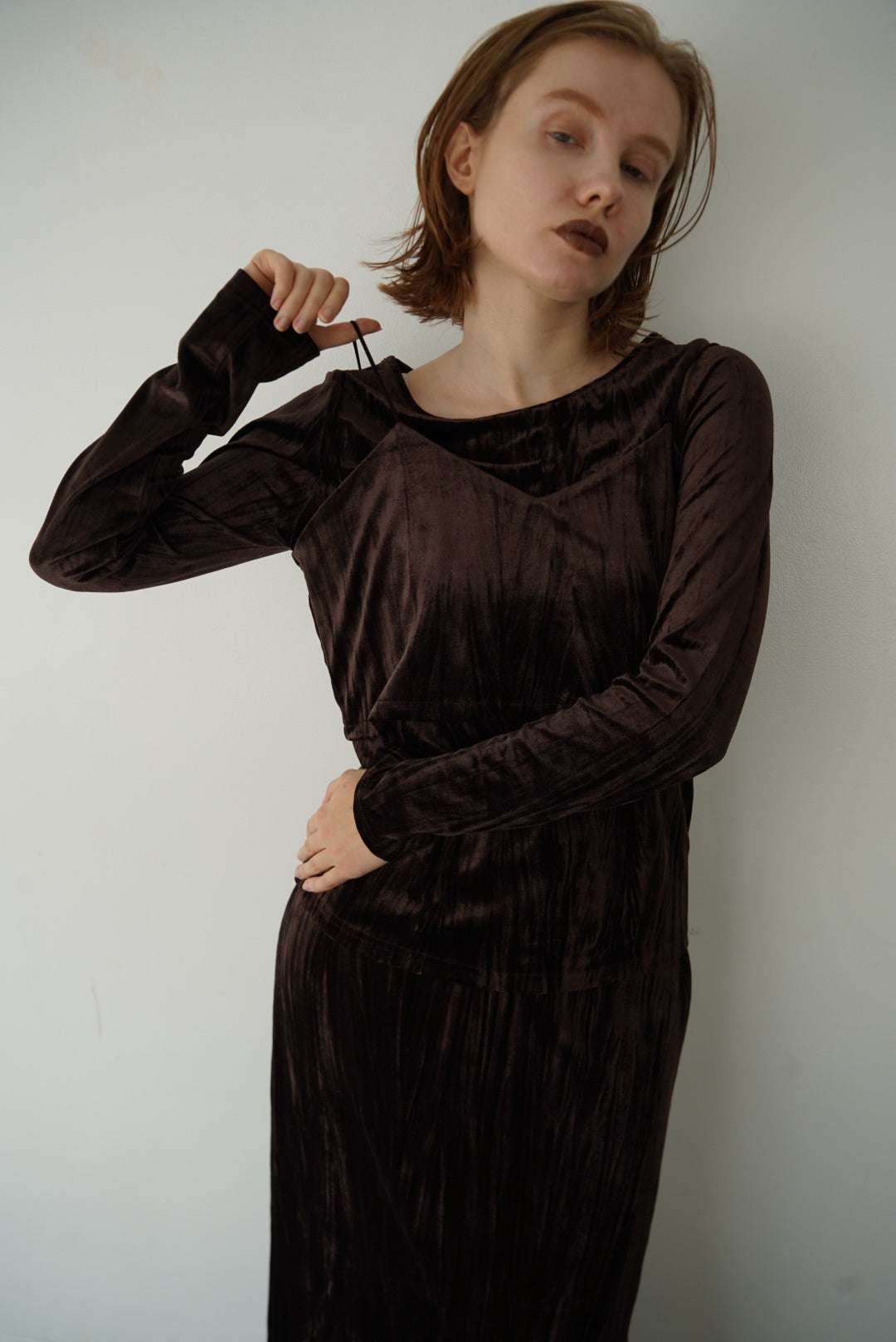 Velours bustier tops