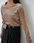 Design see-through velours top