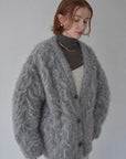 Shaggy mohair cardigan