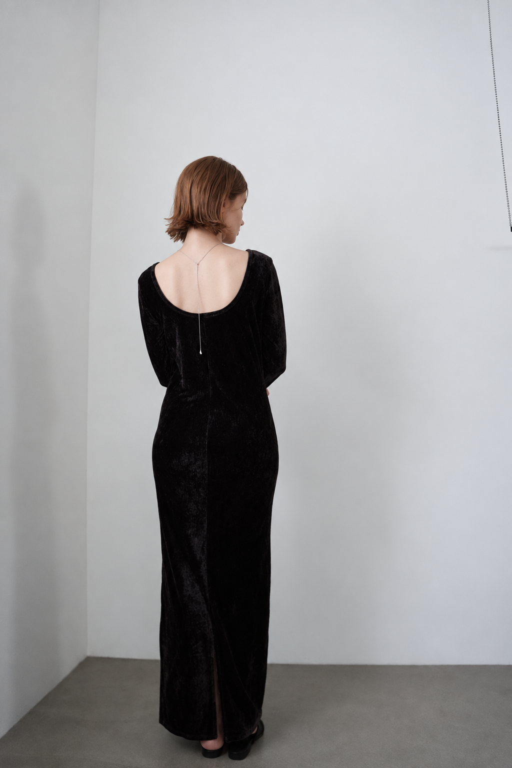 Velours back open one-piece