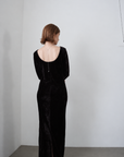Velours back open one-piece