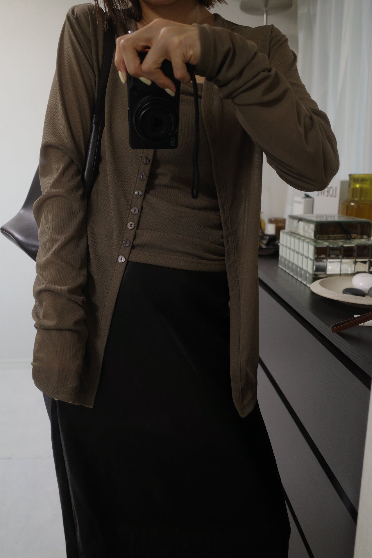 Sheer bustier cardigan