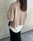 Cable hight neck knit