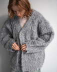 Shaggy mohair cardigan