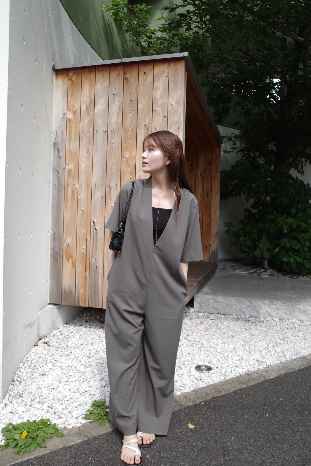 V neck jump suit