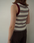 Bi-color boarder tank top