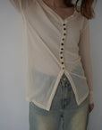 Sheer bustier cardigan