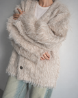 Shaggy mohair cardigan