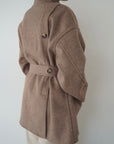 【予約販売】11月中旬発送-Back button stand shaggy coat