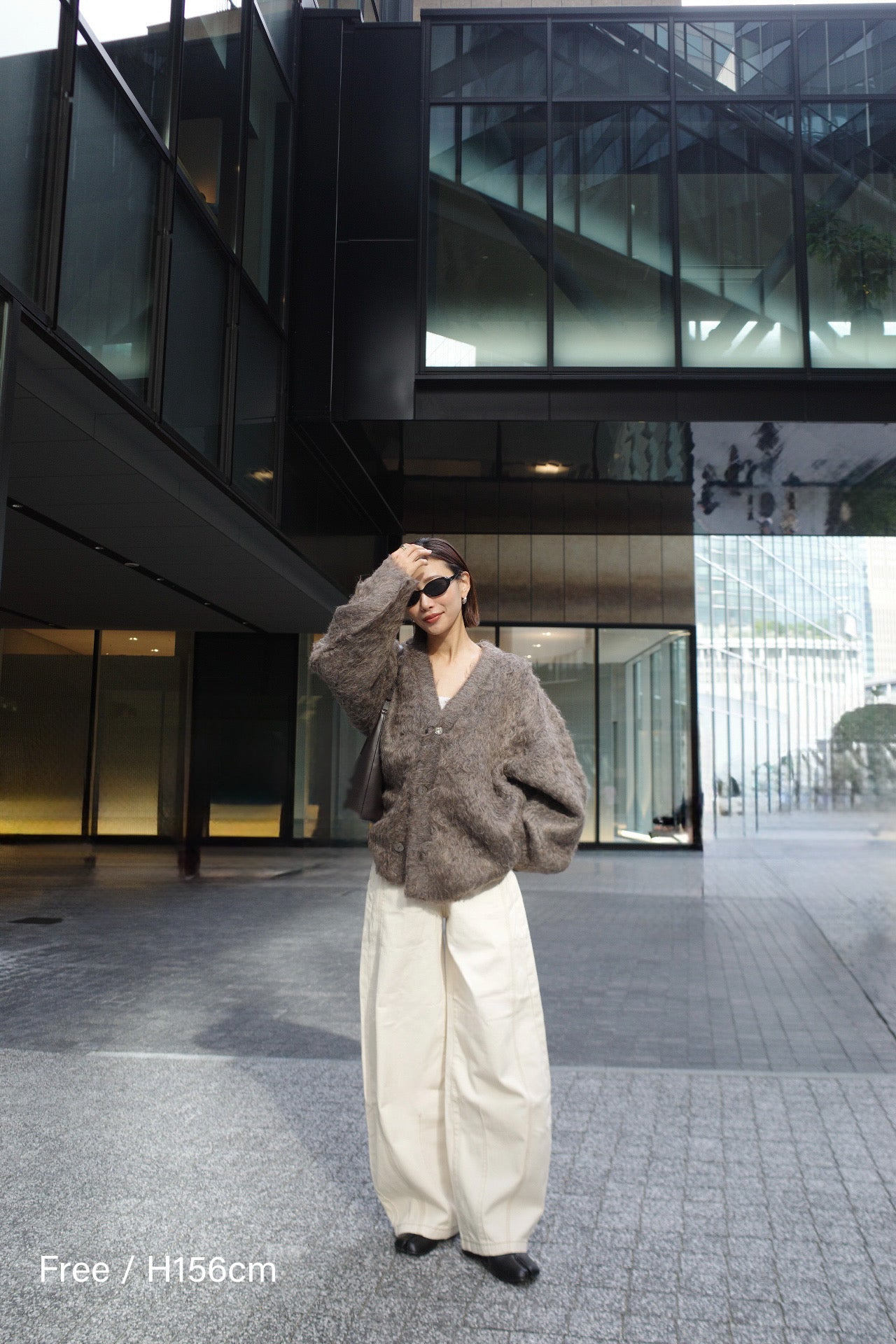 Shaggy mohair cardigan