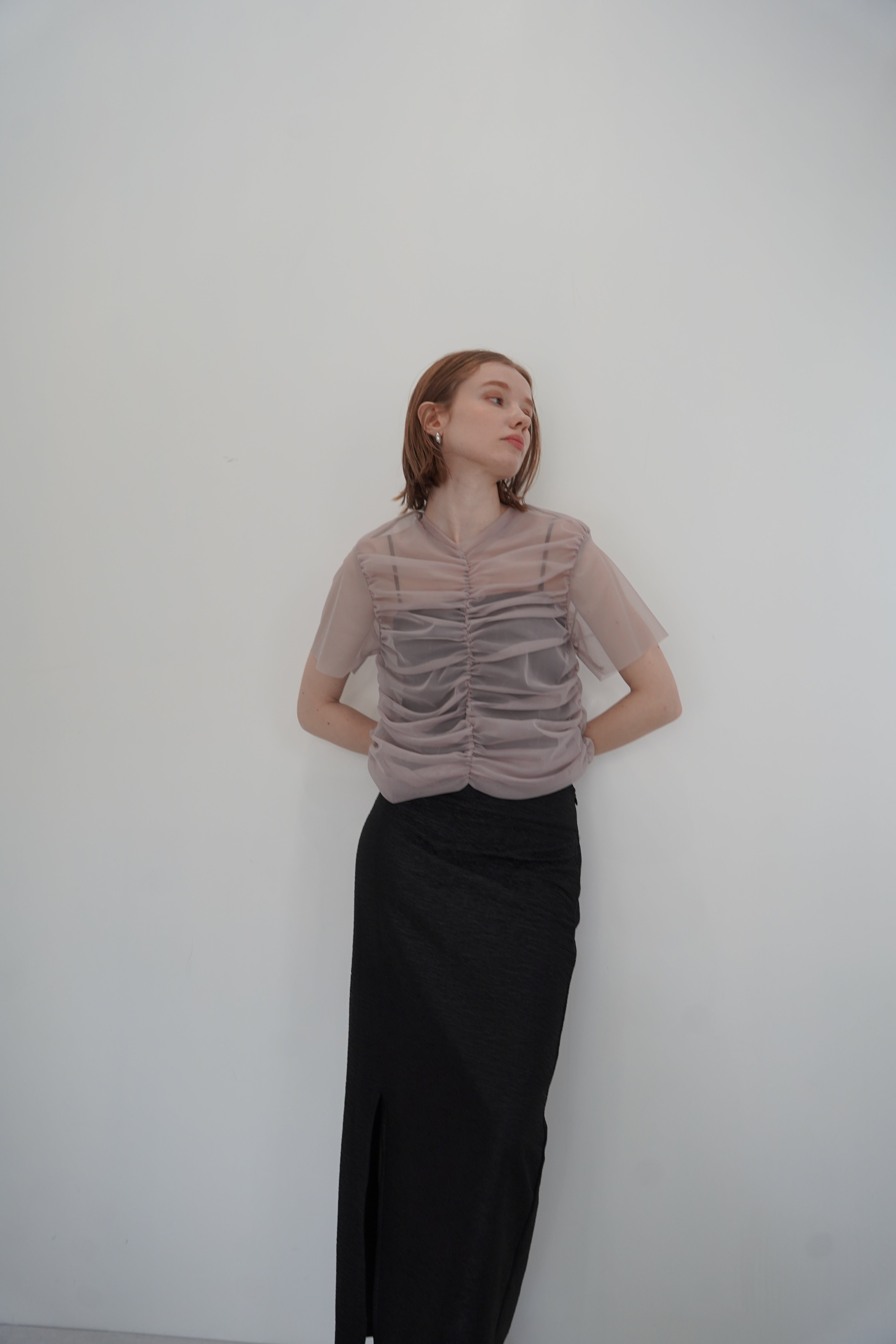 Tulle shirring Tshirts