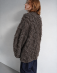 Shaggy mohair cardigan