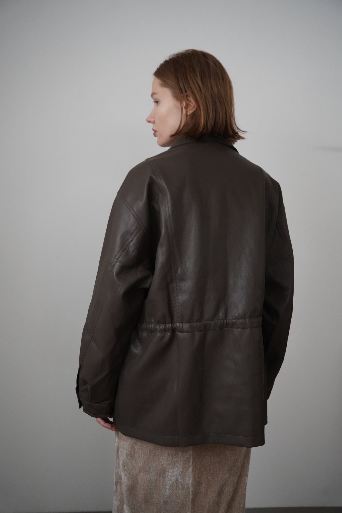 String leather jacket