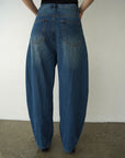 Curve balloon denim pants