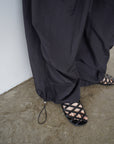 Pocket frill parachute pants