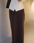 Wool soft long skirt