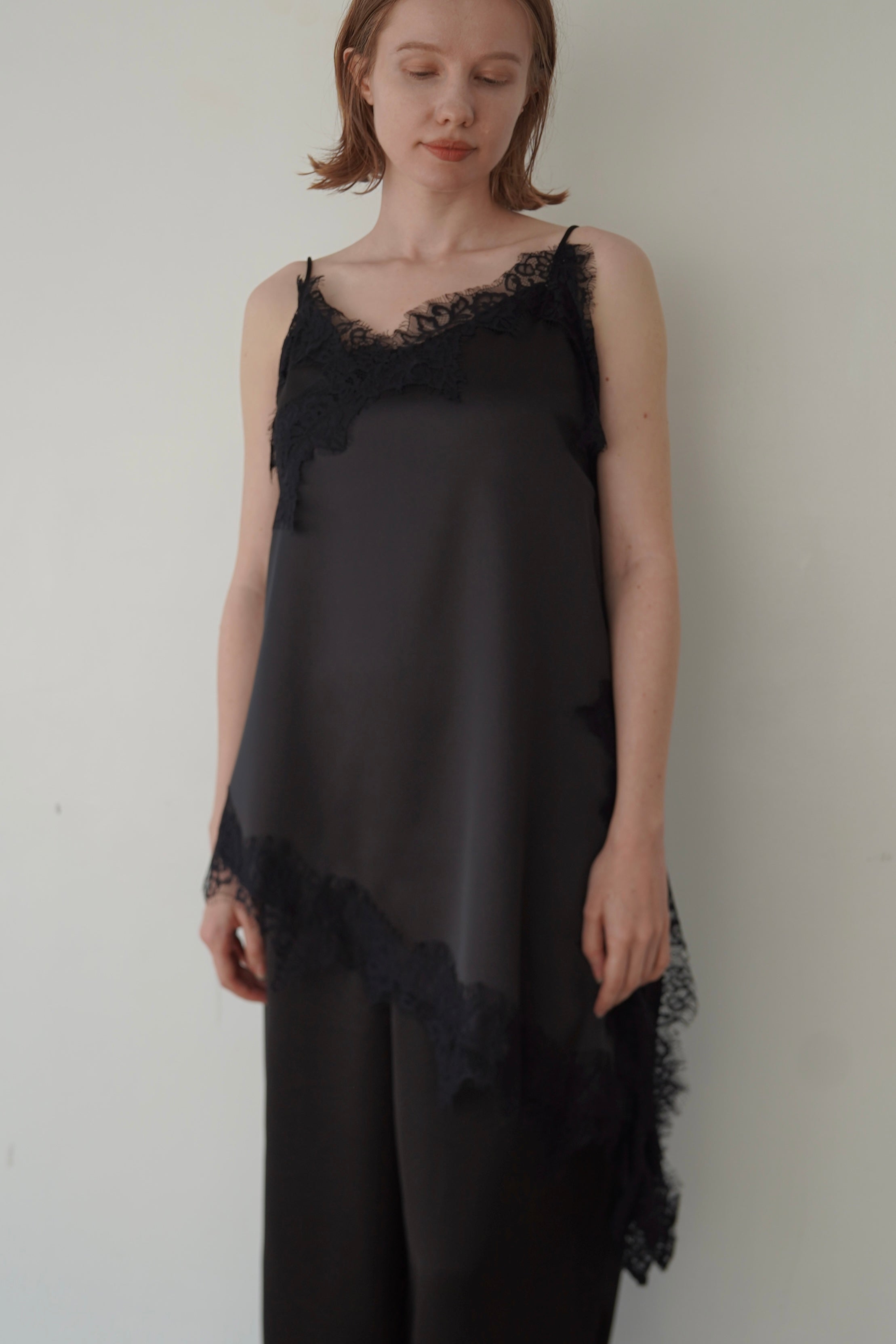 Sier race satin camisole