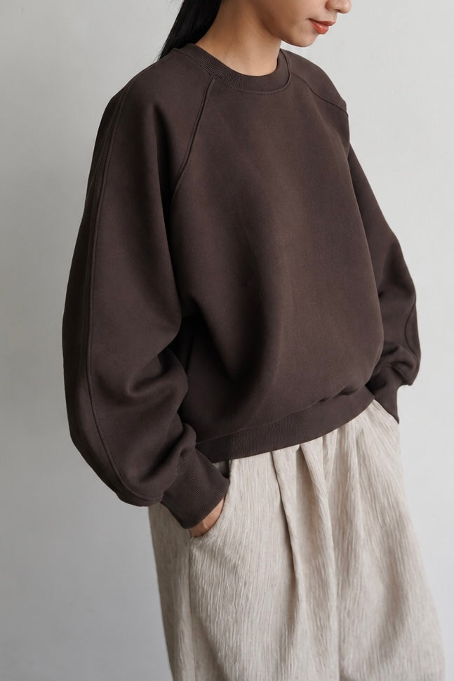 Curve sleeve sweat pullover