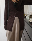 Sheer bustier cardigan