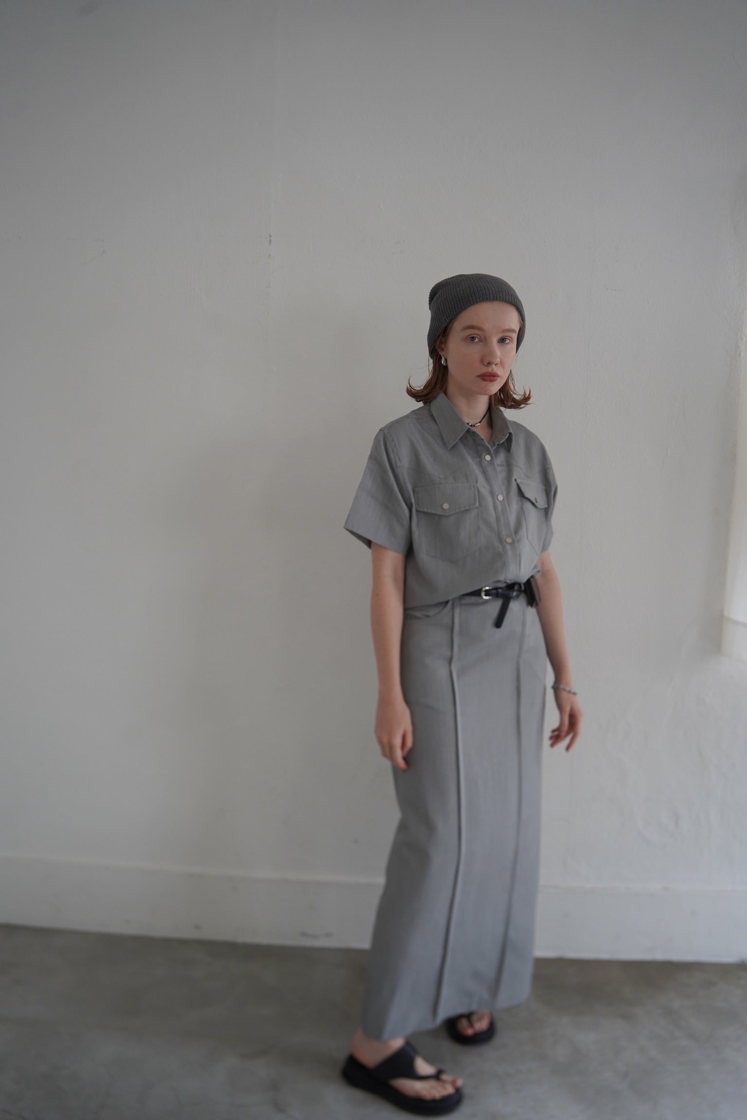 Switching  long skirt