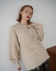 Deep skipper mohair knit