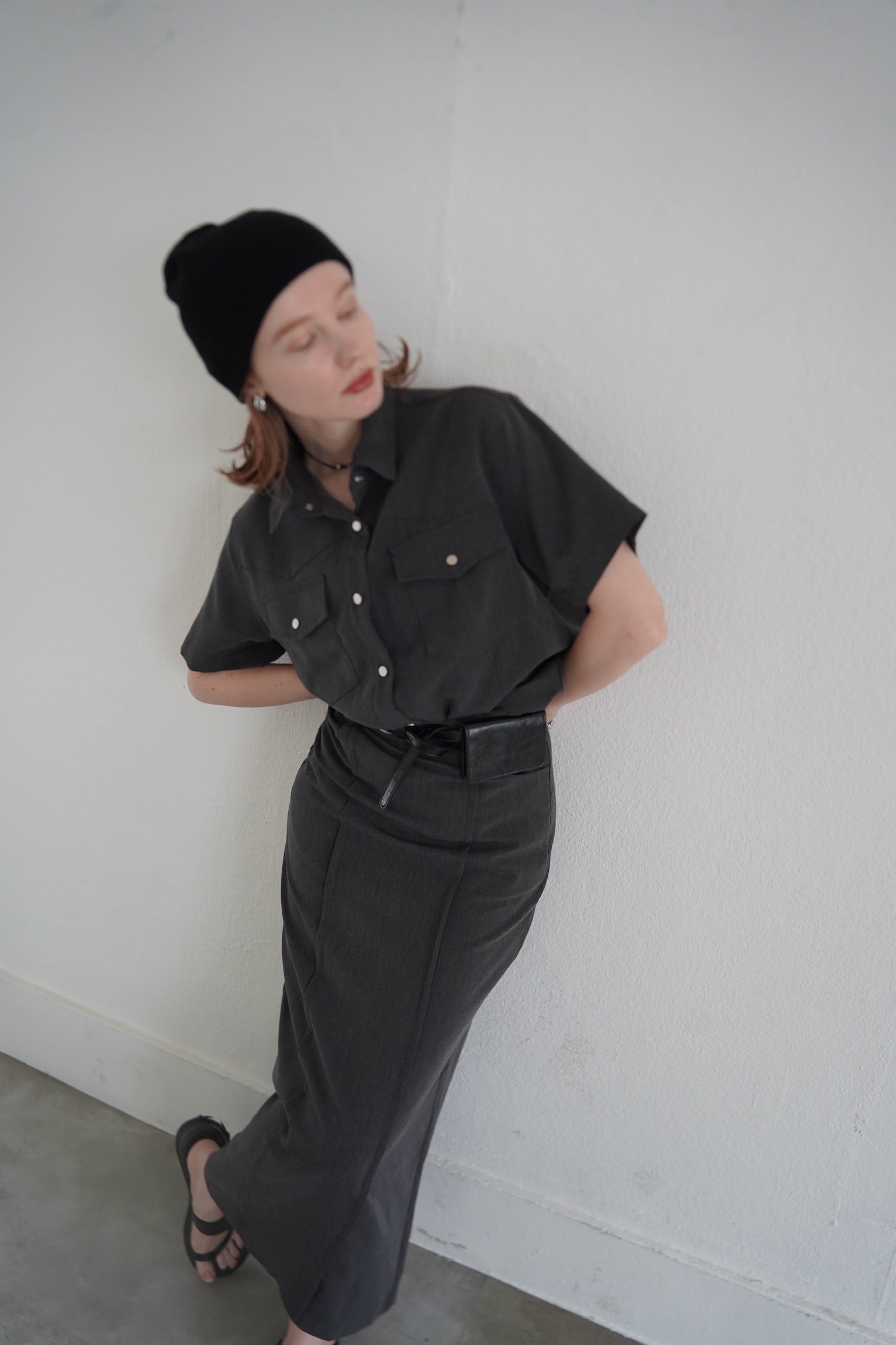 Switching  long skirt