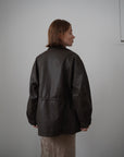 String leather jacket