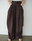 Pocket frill parachute pants