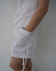 Zip gather half pants SETUP