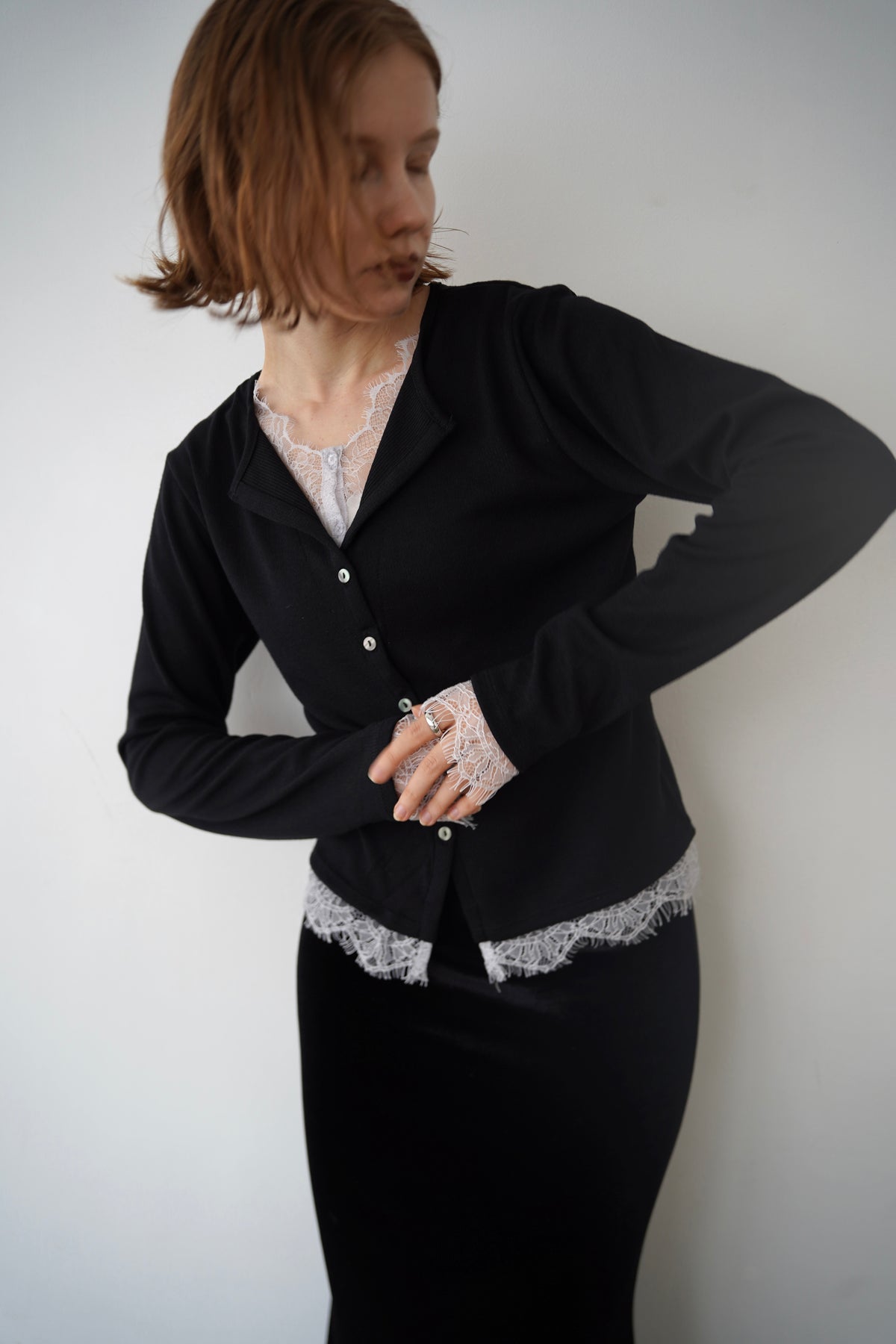 Cut lib race docking cardigan